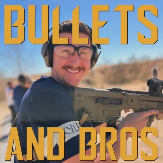 Bachelor party guest smiling on the tactical rifle line