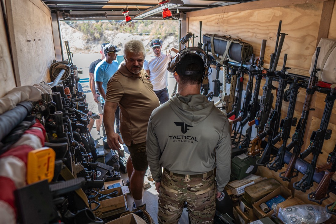 Coached machine gun experience for a corporate group near Houston